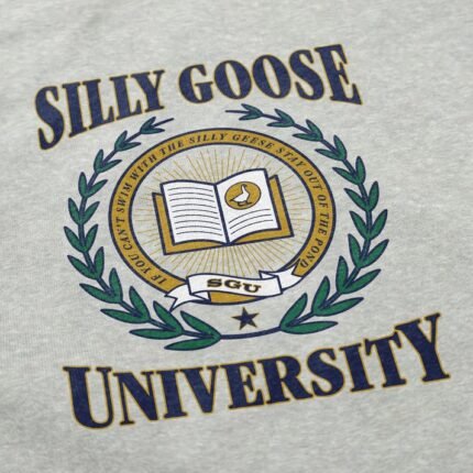 Silly Goose University crewneck sweatshirt, perfect for showcasing your playful spirit and style.