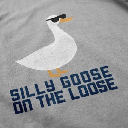 Silly Goose on the Loose crewneck sweatshirt, a fun and playful addition to your wardrobe.