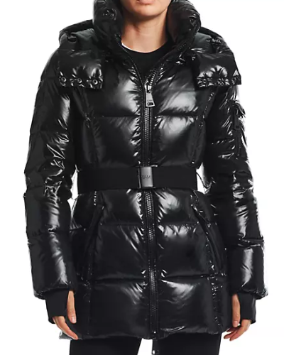 Soho Belted Down Mid-Length Puffer Jacket - a stylish and versatile mid-length puffer jacket with a belted design, perfect for a fashionable winter look.