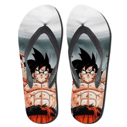 Wrap your feet in the ethereal energy of Son Goku's Spirit Bomb with these divine DBZ slippers.