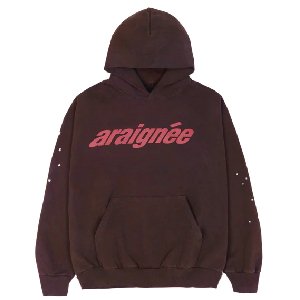 Spider Araignee Hoodie in Brown - a stylish and earthy fashion piece for casual sophistication.