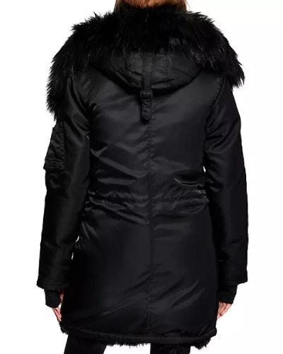 Stella Faux Fur-Lined Down Coat - a luxurious and warm winter coat with a faux fur lining for a stylish and cozy look.