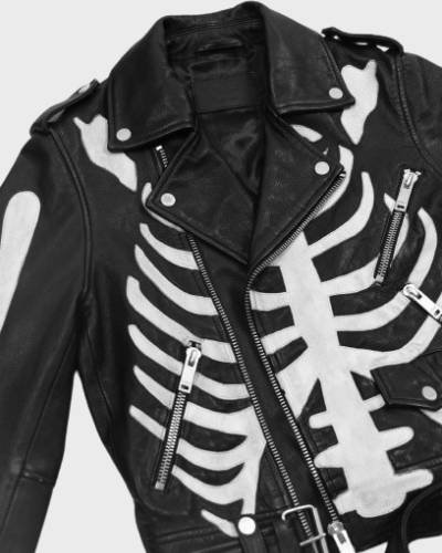 The Skeleton Deuce Biker Jacket - embrace a bold and edgy look with this stylish and statement-making motorcycle jacket.