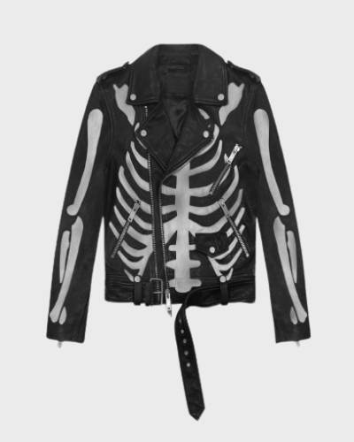 The Skeleton Deuce Biker Jacket - embrace a bold and edgy look with this stylish and statement-making motorcycle jacket.