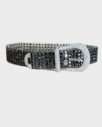 Terrific Black & White Diamond Belt Bracelet, a stunning accessory for a touch of sophistication