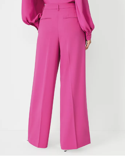 The Petite Pleated Wide Leg Pant," a fashionable and tailored pair of petite pants featuring pleats and a wide-leg silhouette for a chic and sophisticated look.