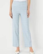 The Side Zip High Rise Pencil Pant in Windowpane," a stylish and modern pair of high-rise pencil pants featuring a windowpane pattern and a side zip for a chic and on-trend look.