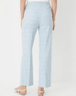 The Side Zip High Rise Pencil Pant in Windowpane," a stylish and modern pair of high-rise pencil pants featuring a windowpane pattern and a side zip for a chic and on-trend look.