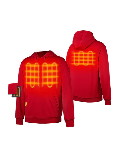 Unisex Heated Pullover Hoodie with Heating, a warm and practical solution for chilly days.
