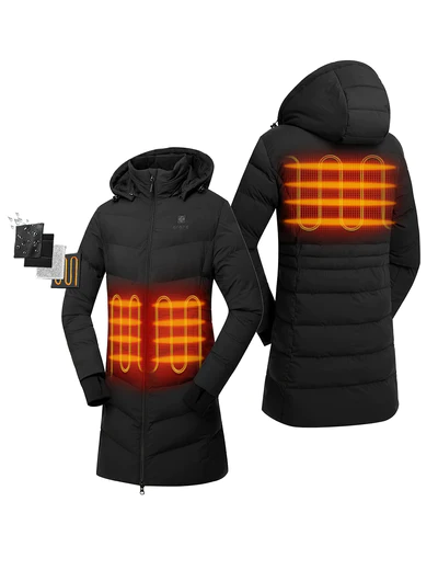 Women’s Heated Puffer Parka Jacket, a cosy and functional choice for cold weather.