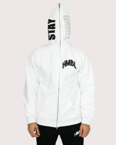 White Oreo OG full zip hoodie, offering a classic and versatile style for everyday casual wear.