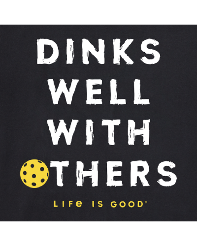 Serve up style with the Women's "Dinks Well With Others" Pickleball Short Sleeve Tee, a playful and comfortable choice for pickleball enthusiasts.