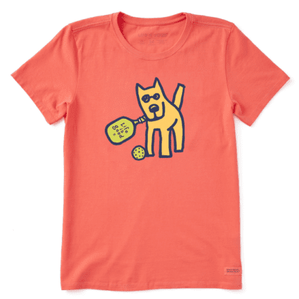 Embrace vintage charm on the pickleball court with the Women's Vintage Rocket Pickleball Crusher Tee, a stylish blend of nostalgia and athletic comfort.