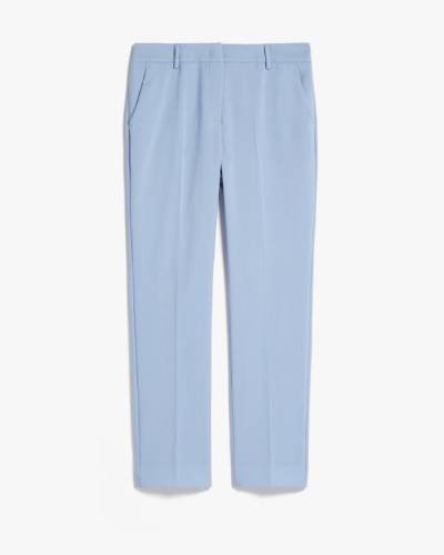 Step into refined style with these Wool Cigarette-Cut Trousers, offering a sleek and tailored silhouette. Crafted from luxurious wool, these trousers provide a chic and sophisticated option for a polished and fashionable look.
